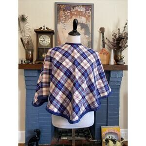 Vintage Blue and White Plaid Wrap